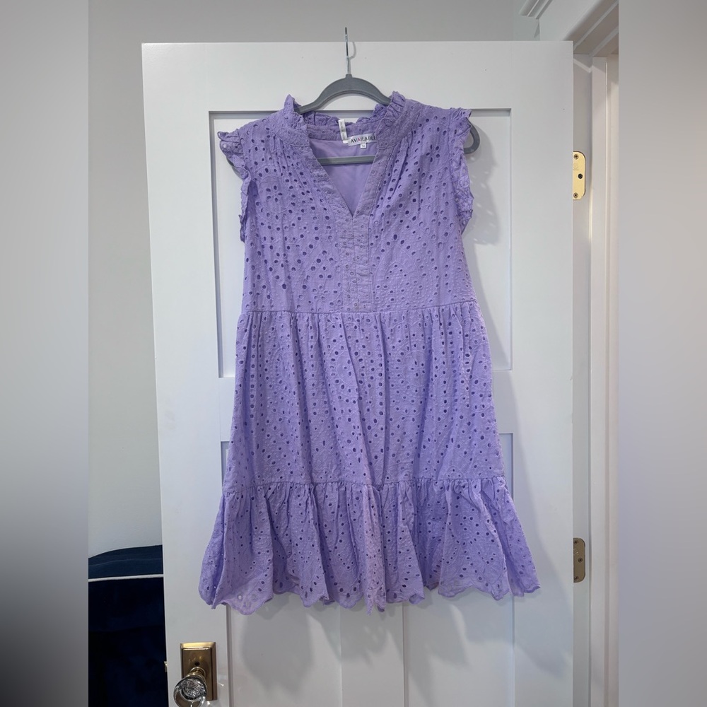 Purple eyelet dress